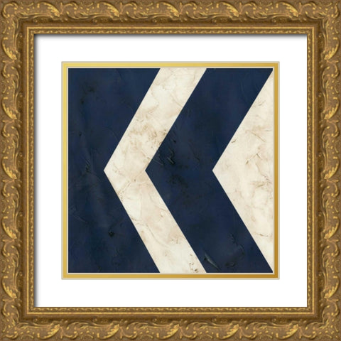 Seaside Signals VI Gold Ornate Wood Framed Art Print with Double Matting by Vess, June Erica