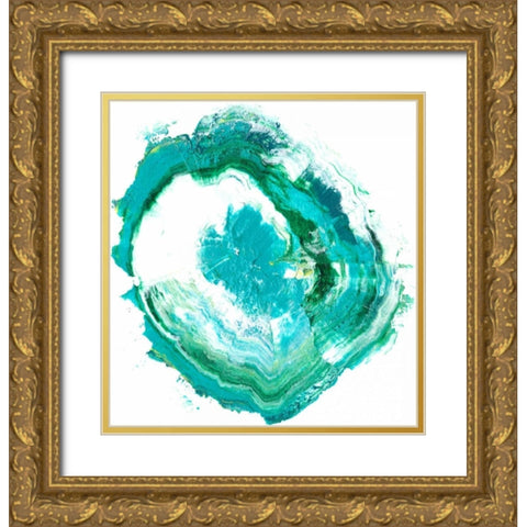 Geode Abstract II Gold Ornate Wood Framed Art Print with Double Matting by Harper, Ethan