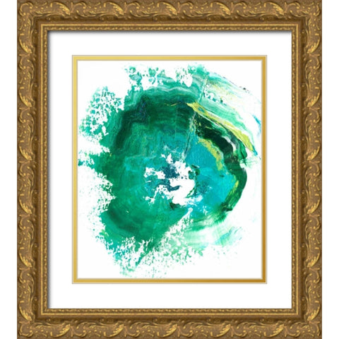 Geode Abstract IV Gold Ornate Wood Framed Art Print with Double Matting by Harper, Ethan