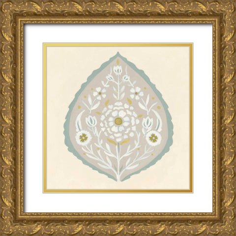 Floralia I Gold Ornate Wood Framed Art Print with Double Matting by Vess, June Erica