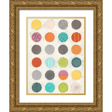 Pattern Interaction II Gold Ornate Wood Framed Art Print with Double Matting by Vess, June Erica