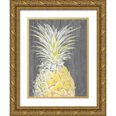 Vibrant Pineapple Splendor I Gold Ornate Wood Framed Art Print with Double Matting by Studio W