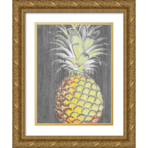 Vibrant Pineapple Splendor II Gold Ornate Wood Framed Art Print with Double Matting by Studio W