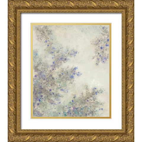 Twig Blossoms I Gold Ornate Wood Framed Art Print with Double Matting by OToole, Tim