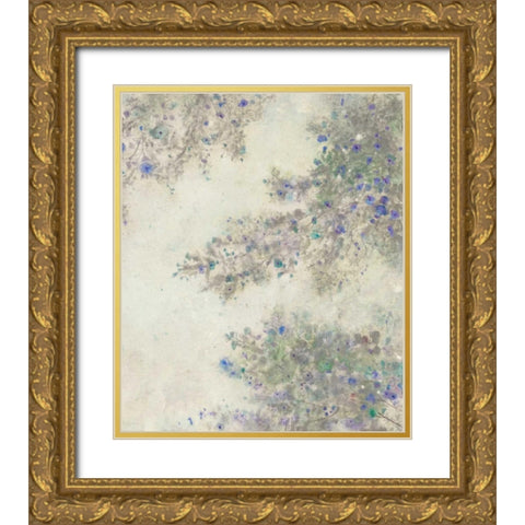 Twig Blossoms II Gold Ornate Wood Framed Art Print with Double Matting by OToole, Tim