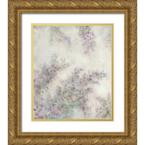 Twig Blossoms III Gold Ornate Wood Framed Art Print with Double Matting by OToole, Tim