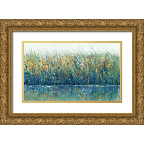 Wildflower Reflection I Gold Ornate Wood Framed Art Print with Double Matting by OToole, Tim