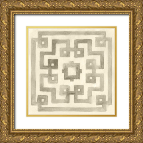 Neutral Impressions I Gold Ornate Wood Framed Art Print with Double Matting by Vess, June Erica