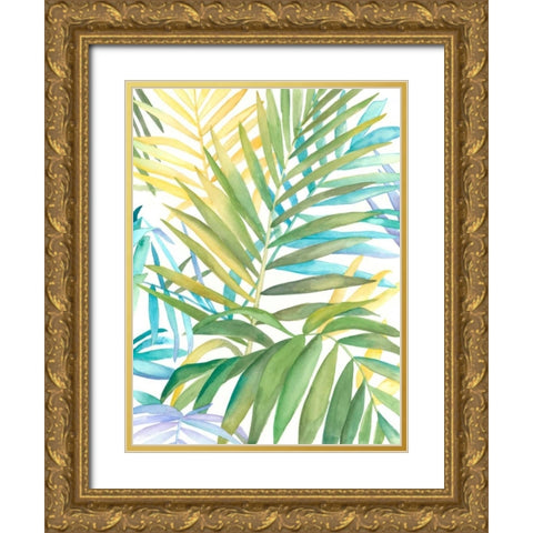 Tropical Pattern I Gold Ornate Wood Framed Art Print with Double Matting by Meagher, Megan