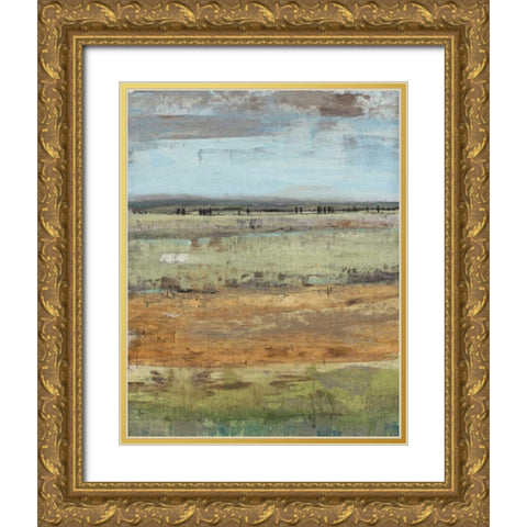 Field Layers III Gold Ornate Wood Framed Art Print with Double Matting by OToole, Tim
