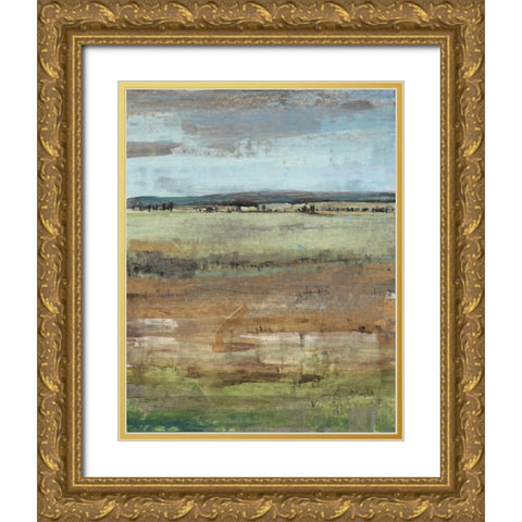 Field Layers IV Gold Ornate Wood Framed Art Print with Double Matting by OToole, Tim