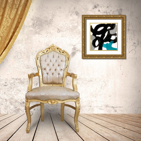 Chromatic Impulse IV Gold Ornate Wood Framed Art Print with Double Matting by Vess, June Erica