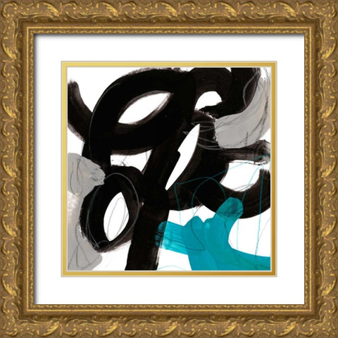 Chromatic Impulse IV Gold Ornate Wood Framed Art Print with Double Matting by Vess, June Erica