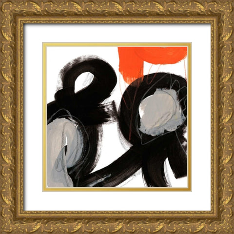 Chromatic Impulse VII Gold Ornate Wood Framed Art Print with Double Matting by Vess, June Erica