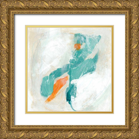 Tidal Current III Gold Ornate Wood Framed Art Print with Double Matting by Vess, June Erica