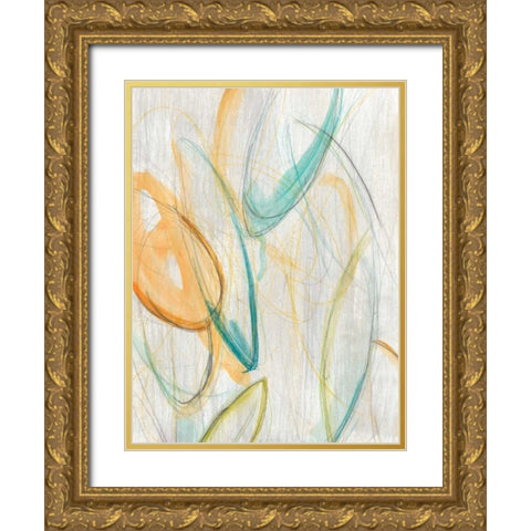 Centrifuge I Gold Ornate Wood Framed Art Print with Double Matting by Vess, June Erica