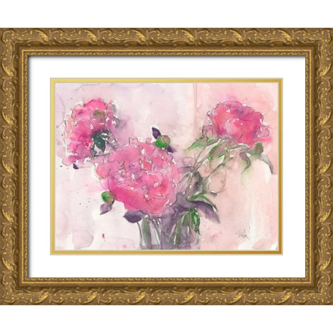 Something Floral I Gold Ornate Wood Framed Art Print with Double Matting by Dixon, Samuel