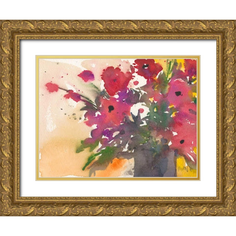 Something Floral IV Gold Ornate Wood Framed Art Print with Double Matting by Dixon, Samuel