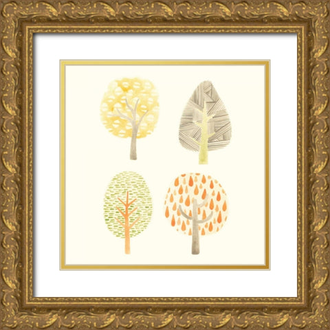 Forest Patterns I Gold Ornate Wood Framed Art Print with Double Matting by Vess, June Erica