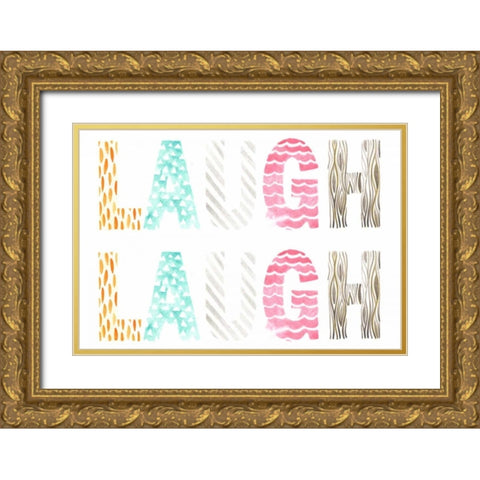 Pattern Sentiment II Gold Ornate Wood Framed Art Print with Double Matting by Vess, June Erica