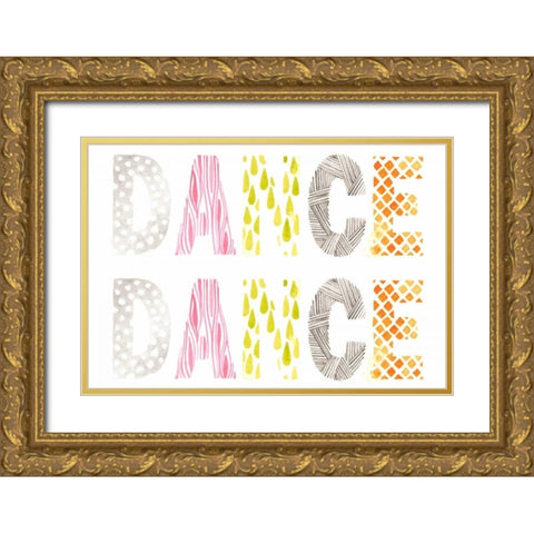 Pattern Sentiment IV Gold Ornate Wood Framed Art Print with Double Matting by Vess, June Erica