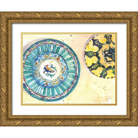Plate Study I Gold Ornate Wood Framed Art Print with Double Matting by Dixon, Samuel