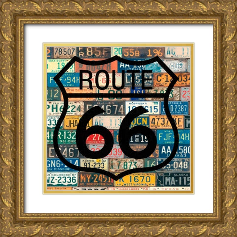 Garage Sign V Gold Ornate Wood Framed Art Print with Double Matting by Studio W