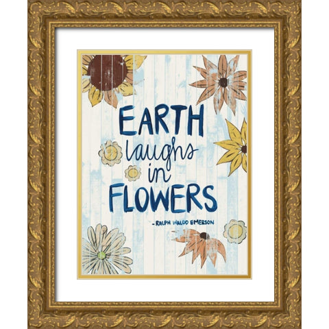 Sunny Day Words III Gold Ornate Wood Framed Art Print with Double Matting by Popp, Grace