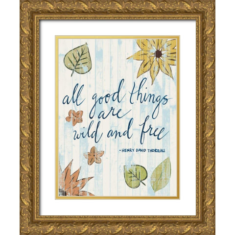 Sunny Day Words IV Gold Ornate Wood Framed Art Print with Double Matting by Popp, Grace