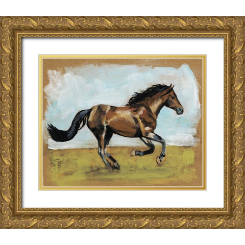 Equestrian Studies I Gold Ornate Wood Framed Art Print with Double Matting by McCavitt, Naomi
