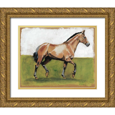 Equestrian Studies III Gold Ornate Wood Framed Art Print with Double Matting by McCavitt, Naomi