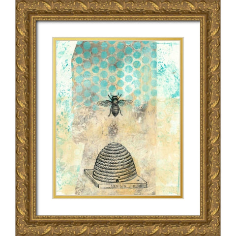Vintage Beekeeper II Gold Ornate Wood Framed Art Print with Double Matting by McCavitt, Naomi