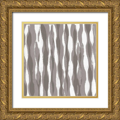 Pattern Waves II Gold Ornate Wood Framed Art Print with Double Matting by Goldberger, Jennifer