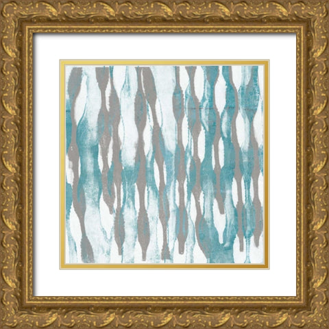 Pattern Waves III Gold Ornate Wood Framed Art Print with Double Matting by Goldberger, Jennifer