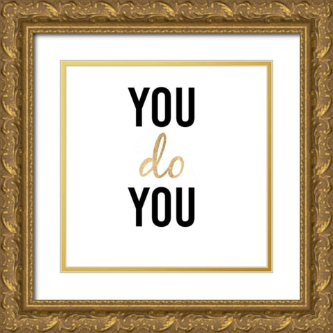 Golden Quote II Gold Ornate Wood Framed Art Print with Double Matting by Hambly, Anna
