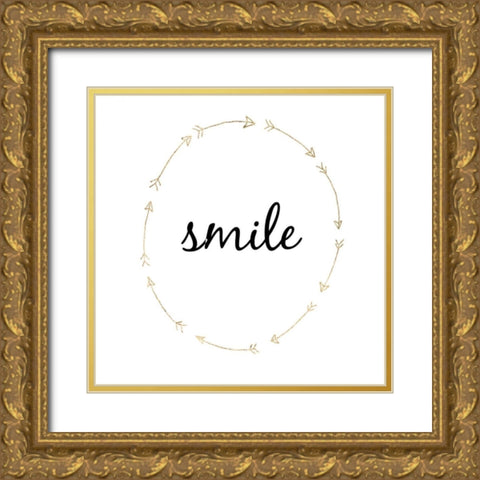 Golden Quote III Gold Ornate Wood Framed Art Print with Double Matting by Hambly, Anna