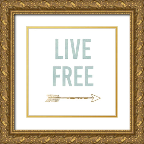 Golden Quote VIII Gold Ornate Wood Framed Art Print with Double Matting by Hambly, Anna