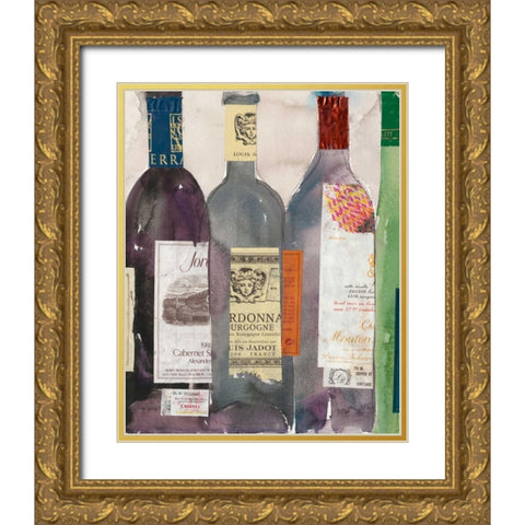 Dinner Party III Gold Ornate Wood Framed Art Print with Double Matting by Dixon, Samuel