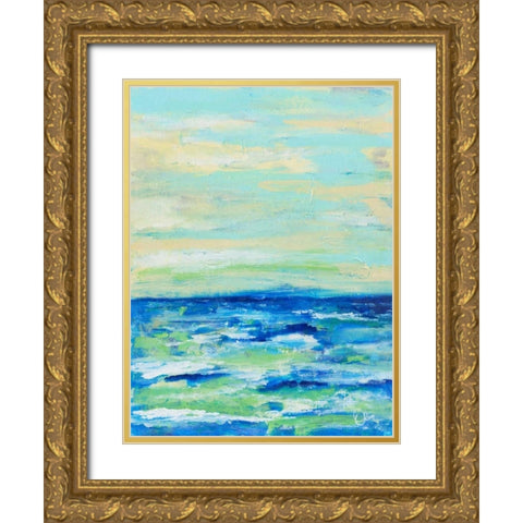 Emilys Waters I Gold Ornate Wood Framed Art Print with Double Matting by Brewington, Olivia