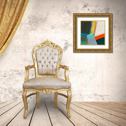 Solidity II Gold Ornate Wood Framed Art Print with Double Matting by Fuchs, Jodi