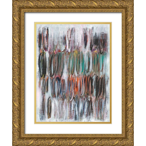 Paint Scribble I Gold Ornate Wood Framed Art Print with Double Matting by Fuchs, Jodi