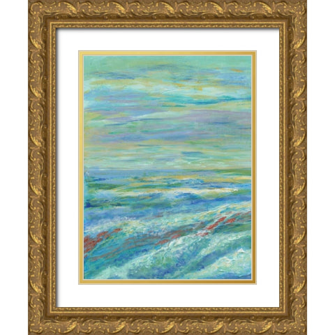 Red Fish I Gold Ornate Wood Framed Art Print with Double Matting by Brewington, Olivia