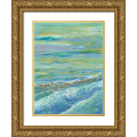 Red Fish II Gold Ornate Wood Framed Art Print with Double Matting by Brewington, Olivia