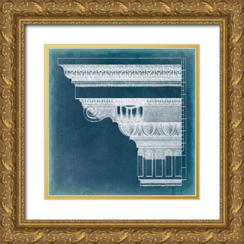 Capital Blueprint I Gold Ornate Wood Framed Art Print with Double Matting by Vision Studio