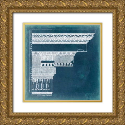 Capital Blueprint II Gold Ornate Wood Framed Art Print with Double Matting by Vision Studio