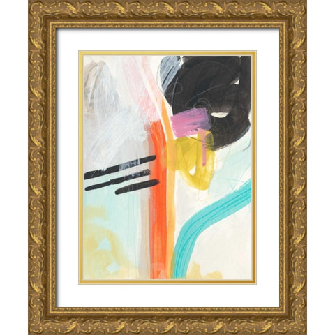 Rhythm Variations I Gold Ornate Wood Framed Art Print with Double Matting by Vess, June Erica