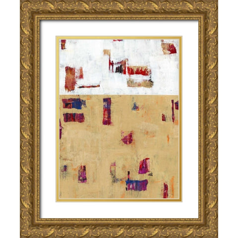 Patches III Gold Ornate Wood Framed Art Print with Double Matting by OToole, Tim