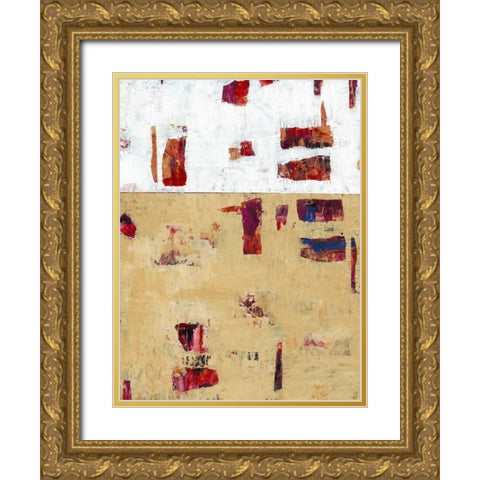 Patches IV Gold Ornate Wood Framed Art Print with Double Matting by OToole, Tim