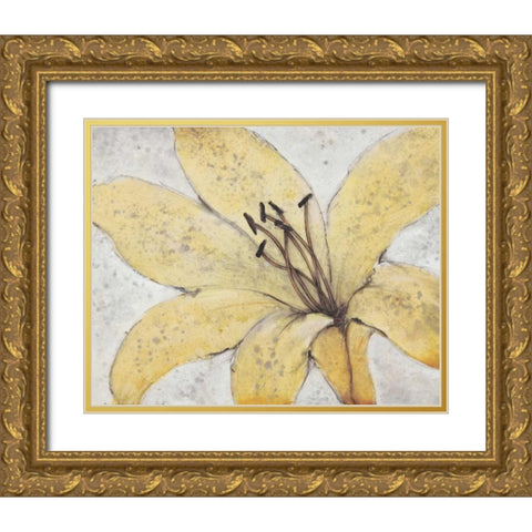 Transparency Flower II Gold Ornate Wood Framed Art Print with Double Matting by OToole, Tim