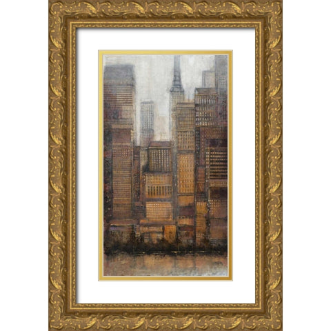 Uptown City I Gold Ornate Wood Framed Art Print with Double Matting by OToole, Tim